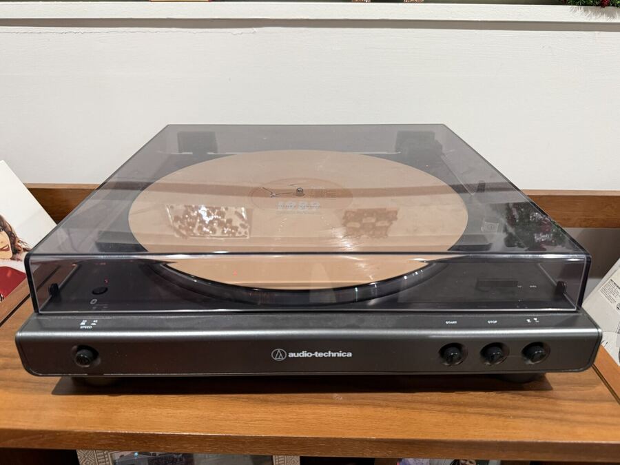Audio-Technica turntable on the bench