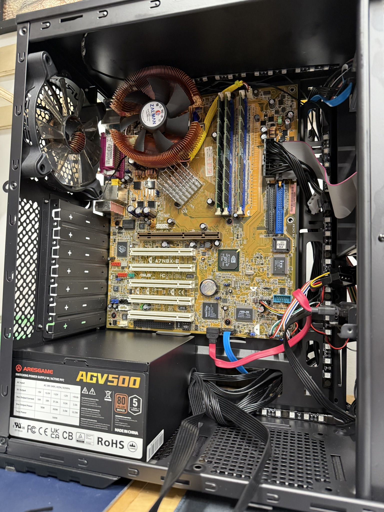 Vintage PC case interior